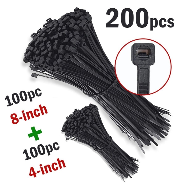 200PCS Cable Ties Zip UV Weather Resistant - Image 4
