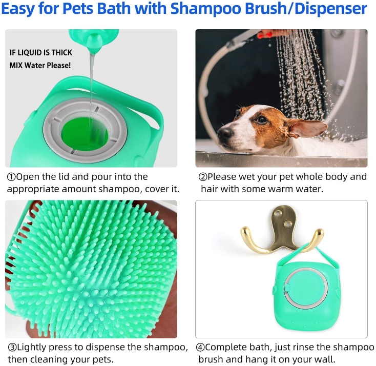 Pet Shampoo Massager Soft Silicone Brushes - Image 4